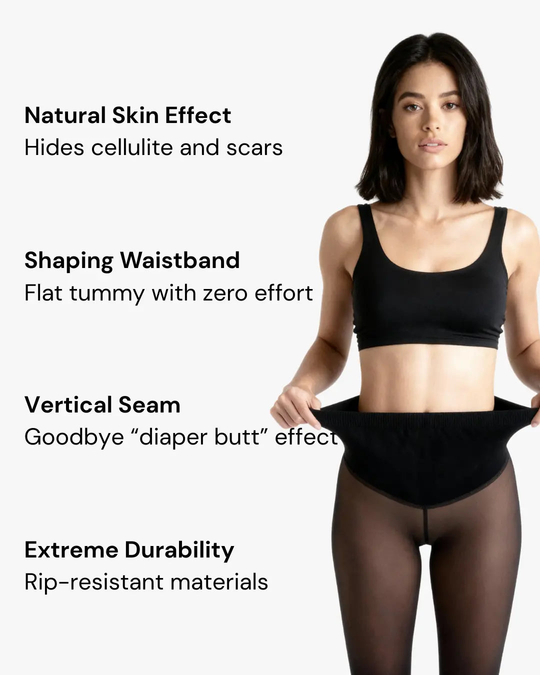 Anti-Cellulite & Smoothing Leggings with Tummy Control Waistband
