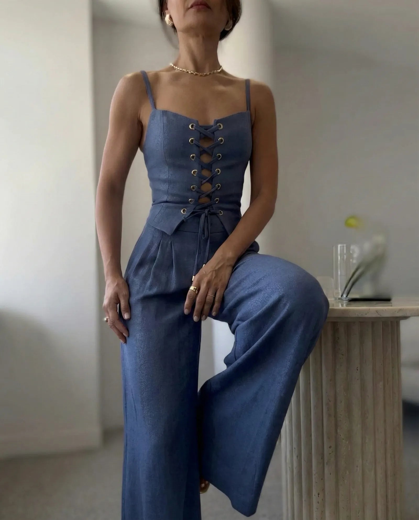 Conjunto Azelya - Top y pantalon - elegancia y comodidad