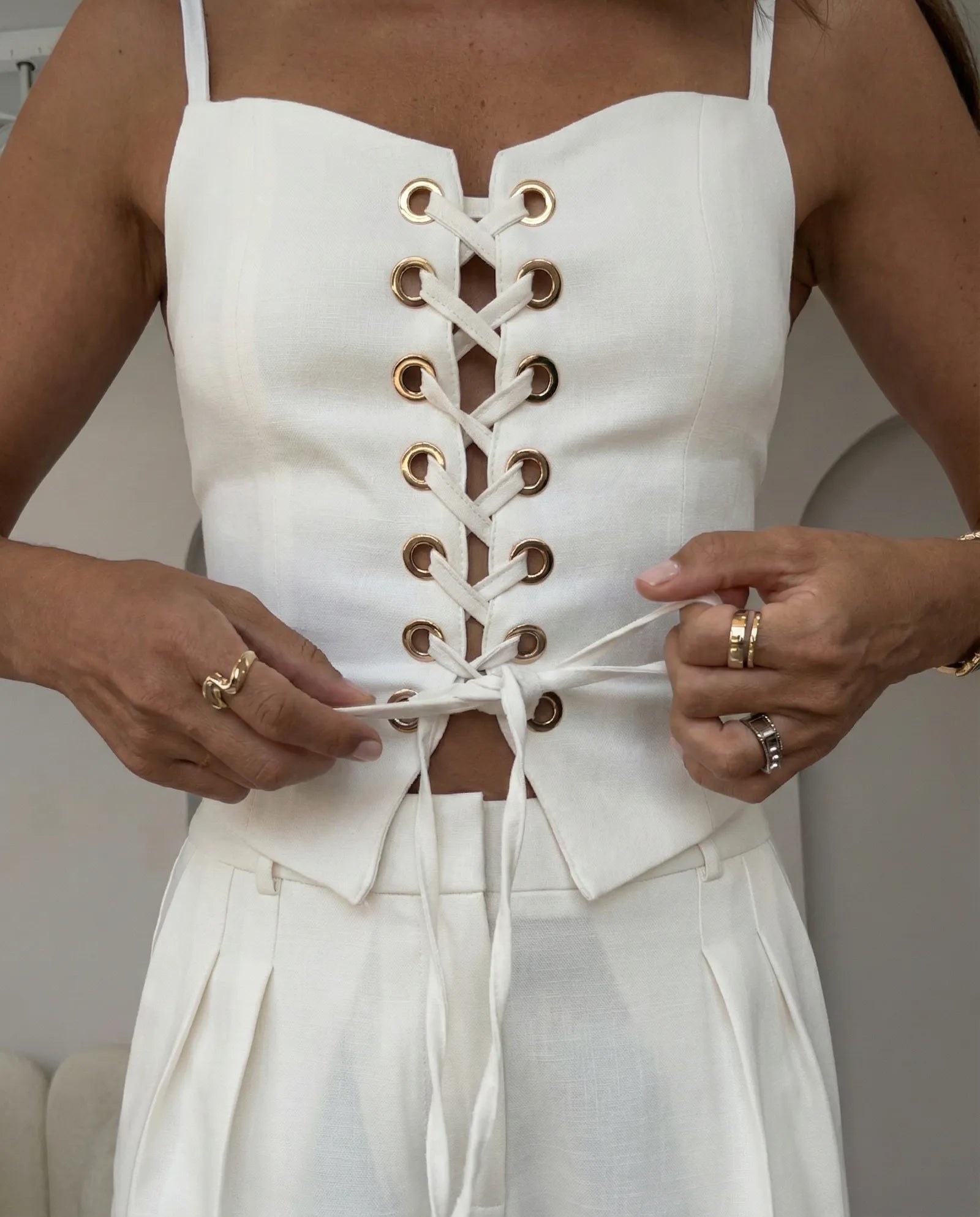Conjunto Azelya - Top y pantalon - elegancia y comodidad