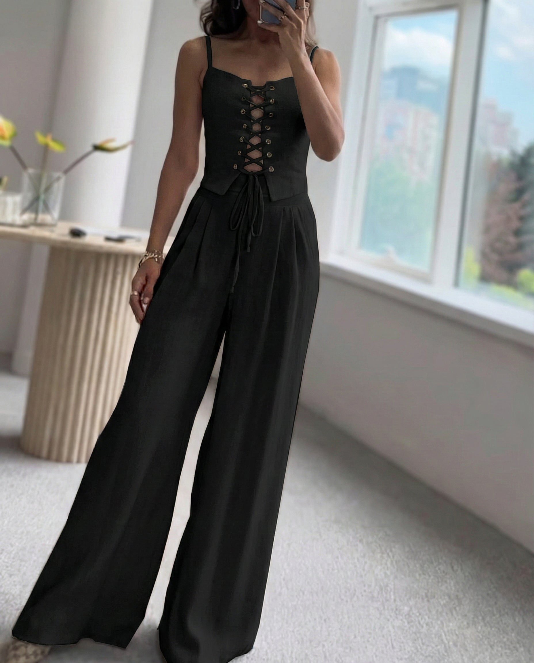 Conjunto Azelya - Top y pantalon - elegancia y comodidad