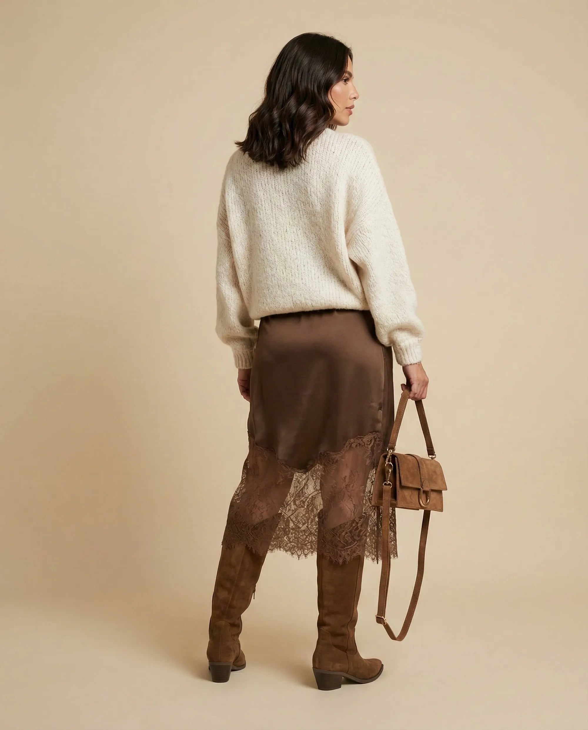 Falda Midi "Sienna" | Edición Satín & Lace