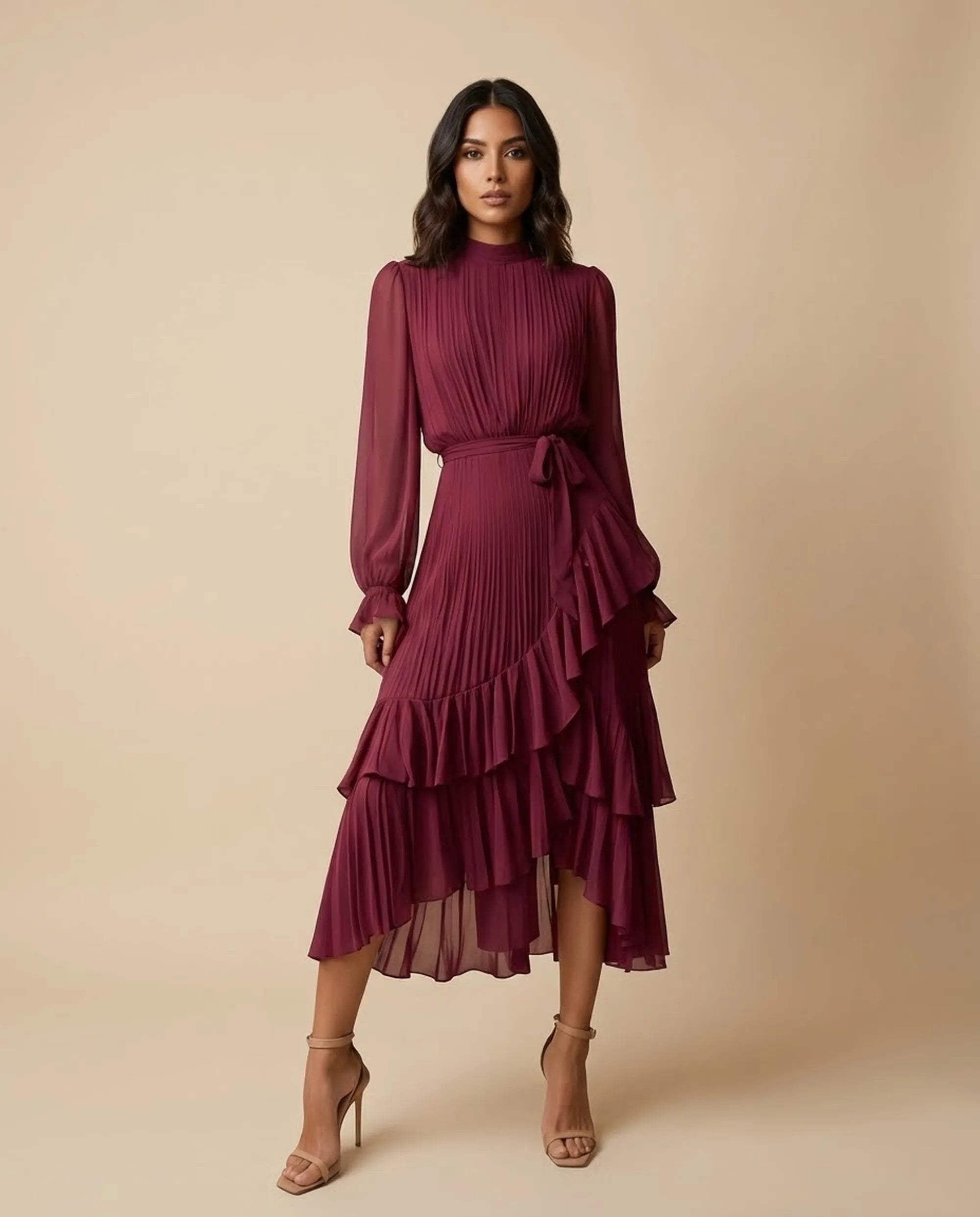 Vestido Midi "Verona" | Edición Plisada Luxury