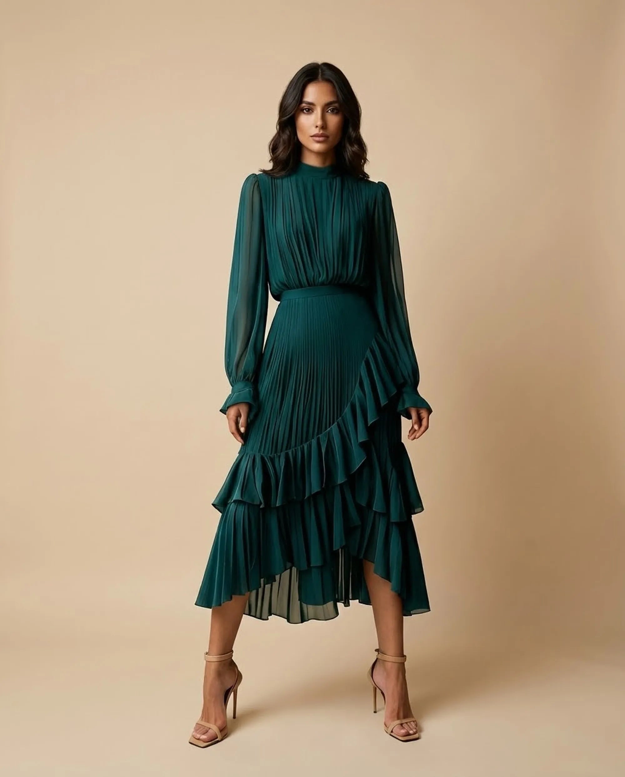 Vestido Midi "Verona" | Edición Plisada Luxury