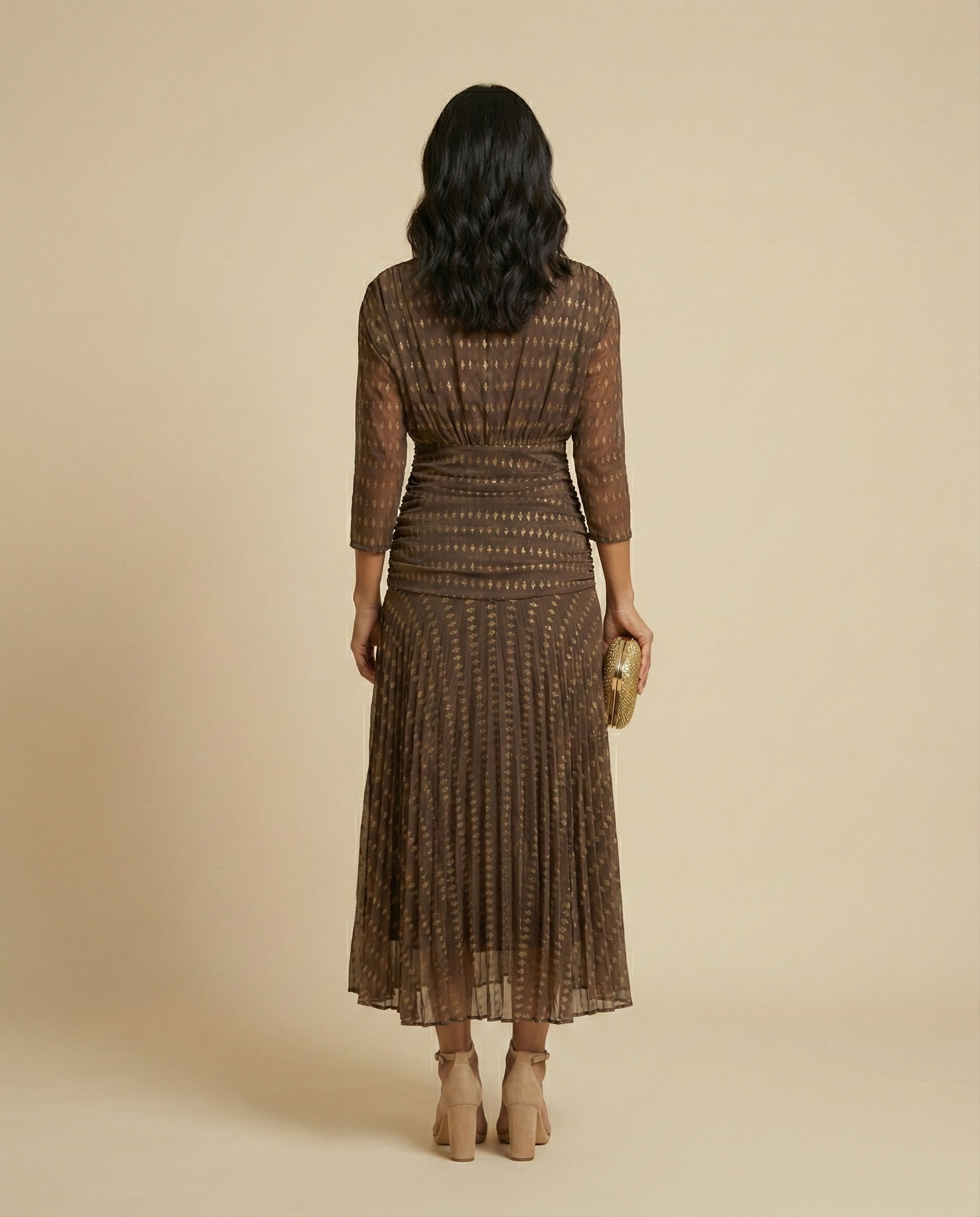 Vestido Midi "Florencia" | Edición Gold-Mesh