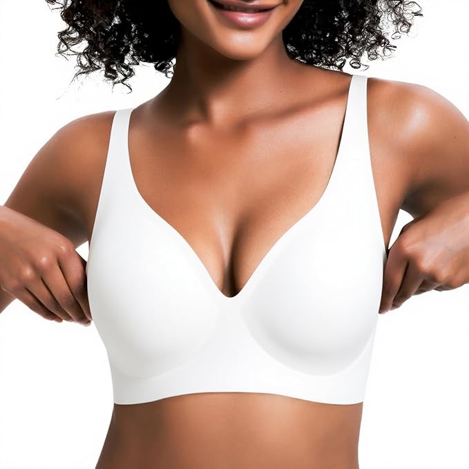 Deep V Push-Up Seamless Wireless Jelly Bra