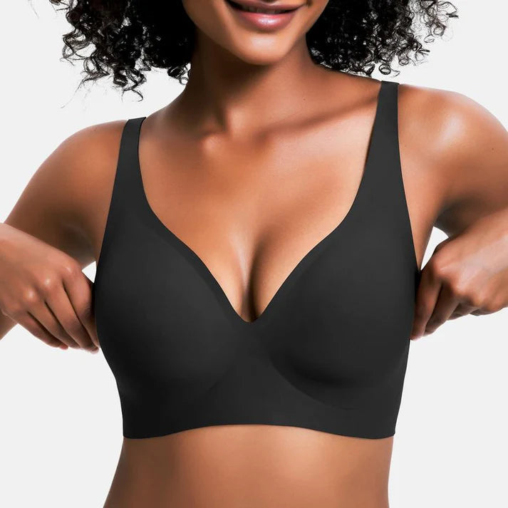 Deep V Push-Up Seamless Wireless Jelly Bra