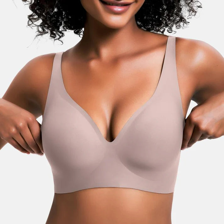 Deep V Push-Up Seamless Wireless Jelly Bra