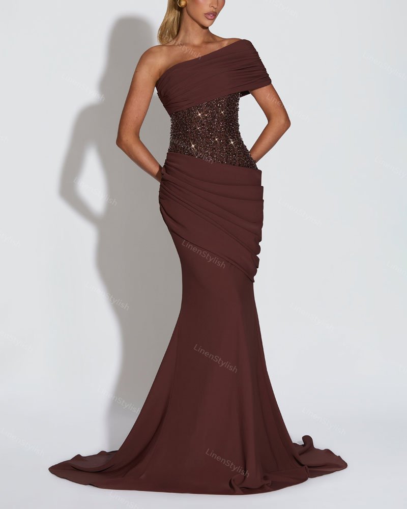 Sexy Off-the-shoulder Sequined Dress