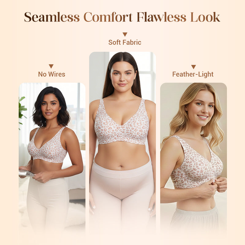 Deep V Push-Up Seamless Wireless Jelly Bra