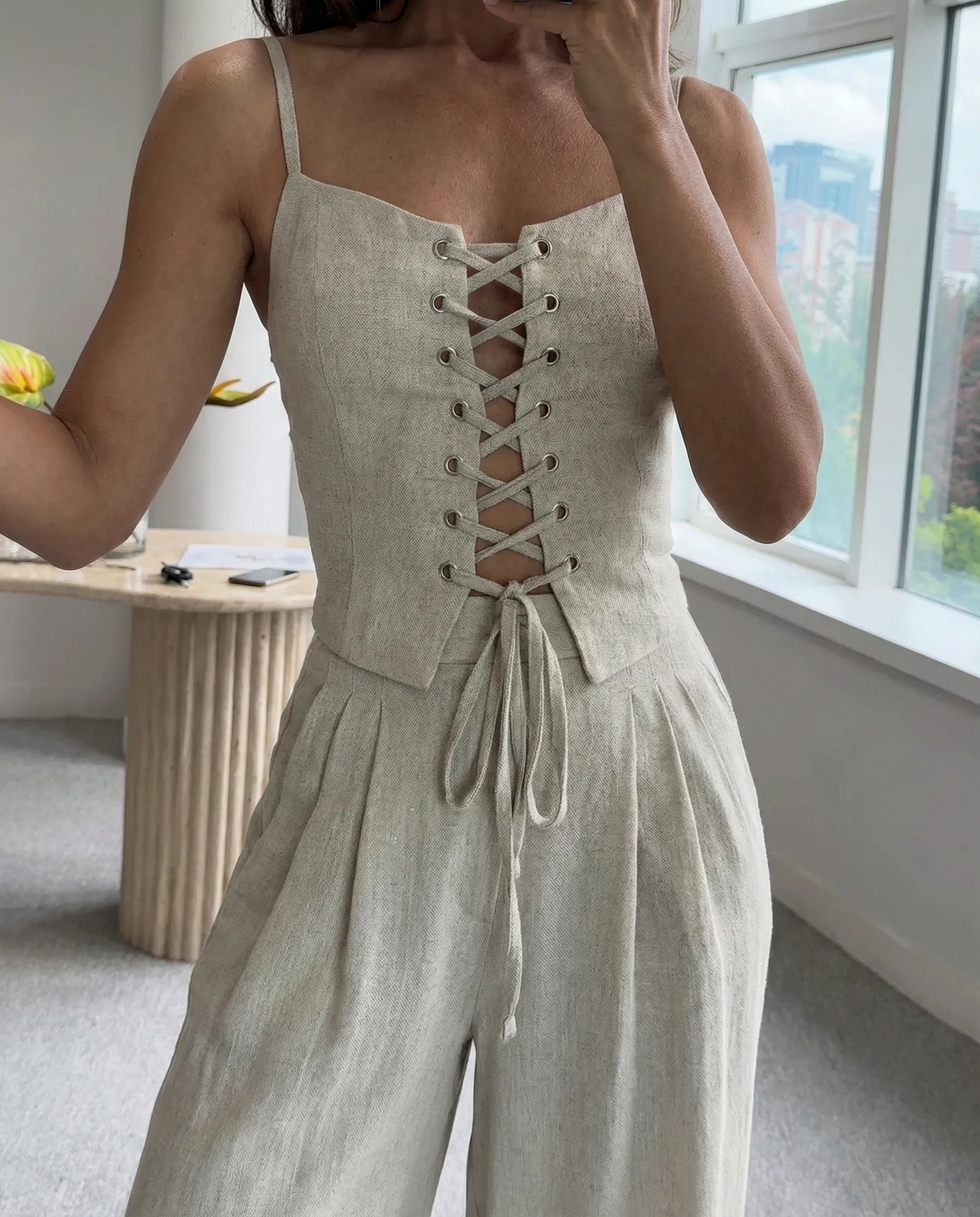Conjunto Azelya - Top y pantalon - elegancia y comodidad