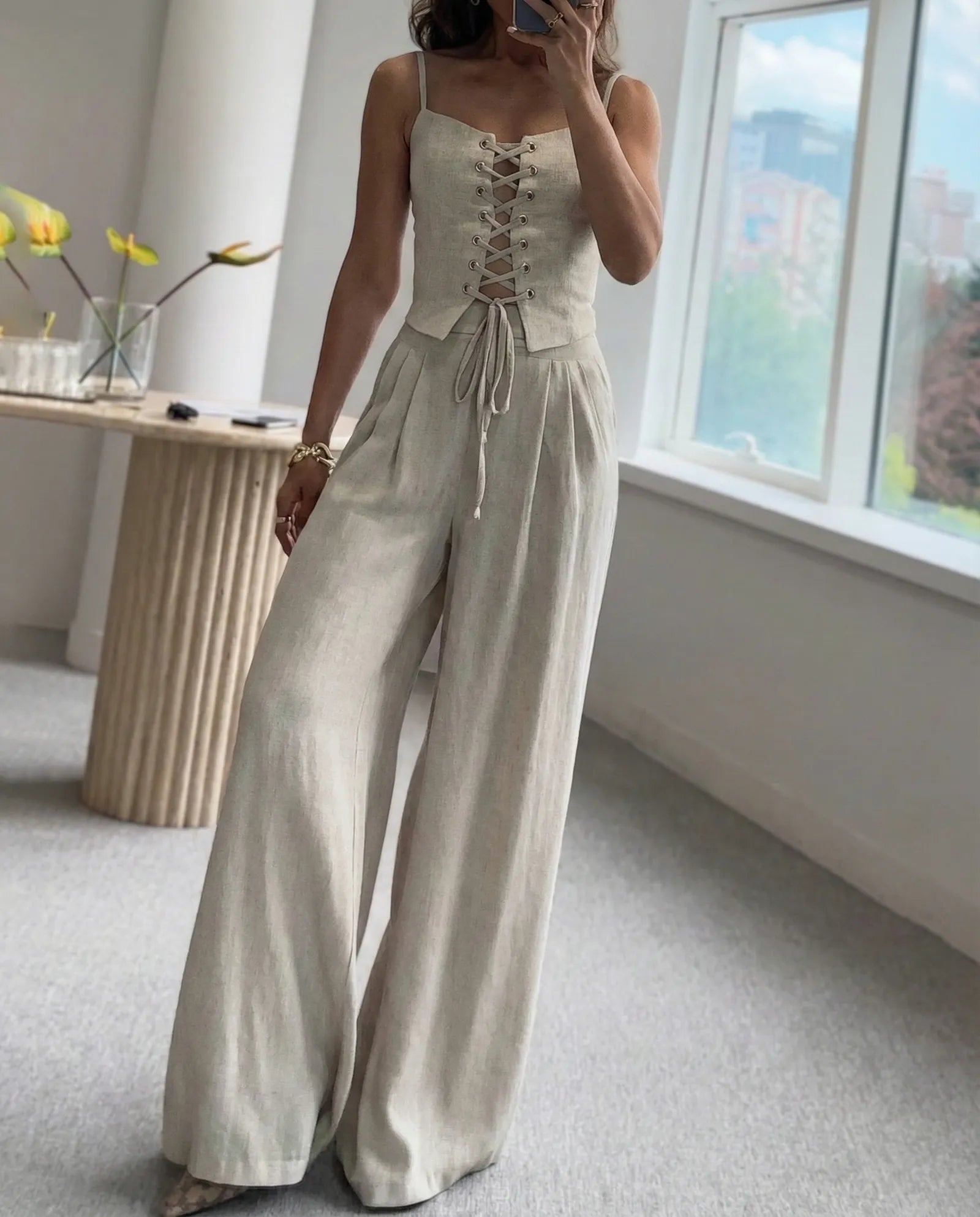 Conjunto Azelya - Top y pantalon - elegancia y comodidad