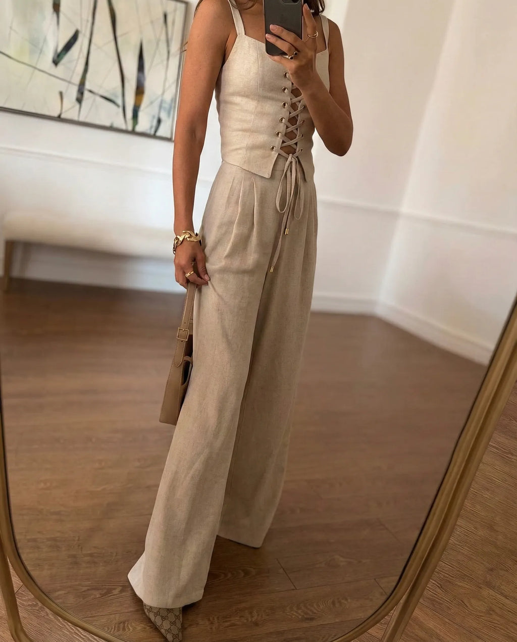 Conjunto Azelya - Top y pantalon - elegancia y comodidad