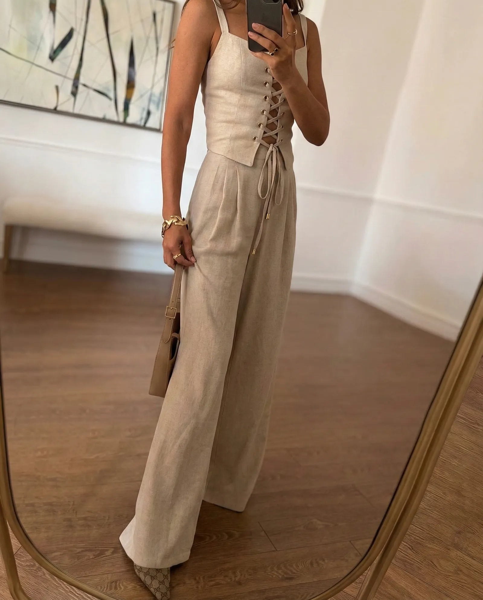 Conjunto Azelya - Top y pantalon - elegancia y comodidad