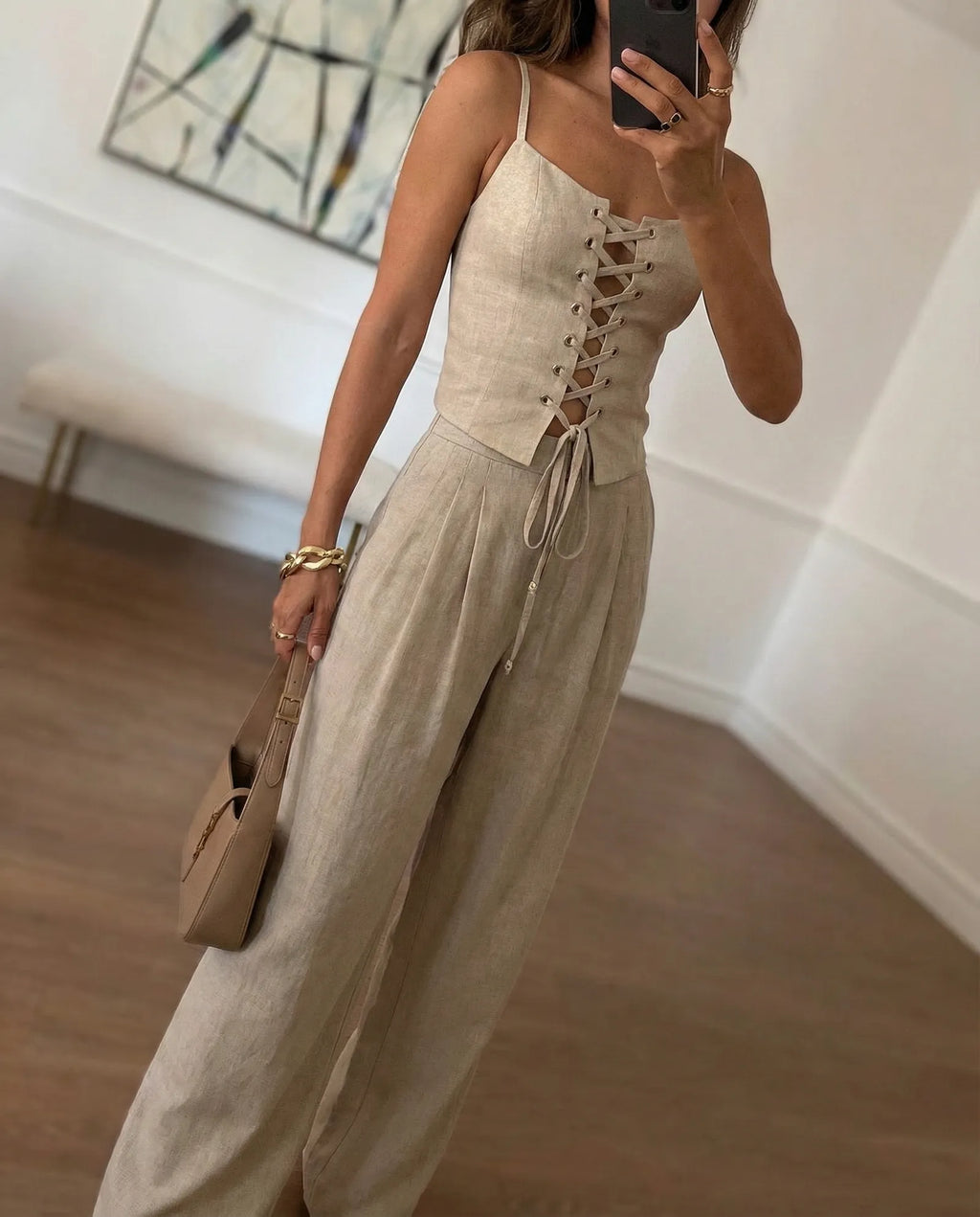 Conjunto Azelya - Top y pantalon - elegancia y comodidad