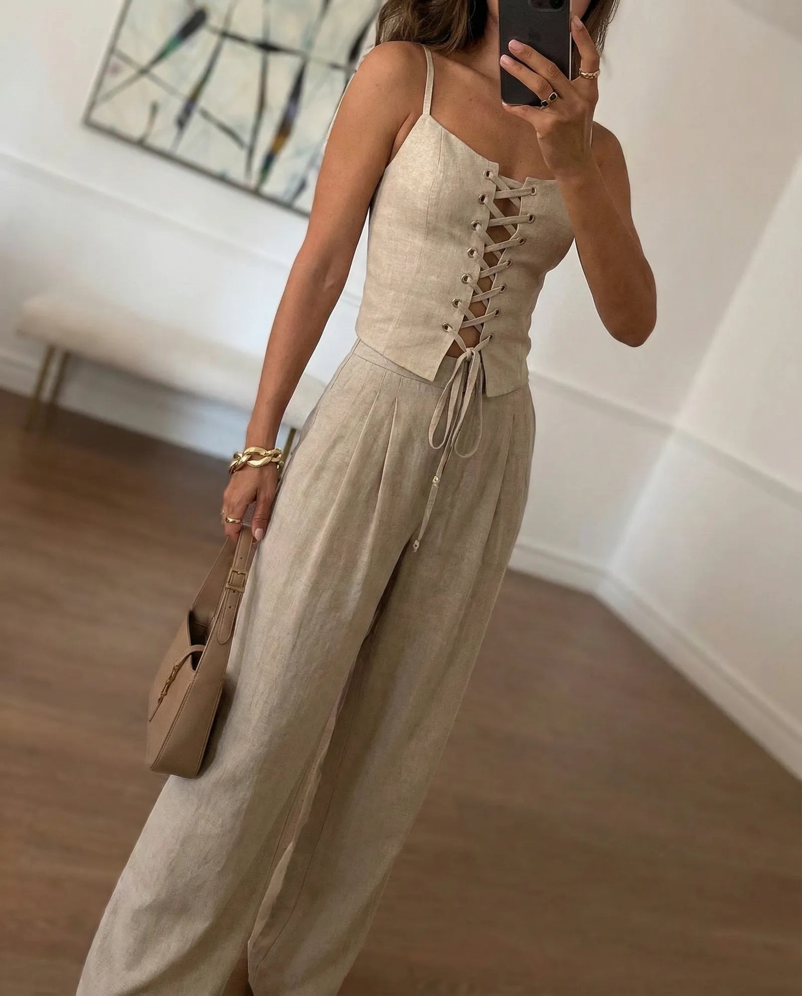 Conjunto Azelya - Top y pantalon - elegancia y comodidad