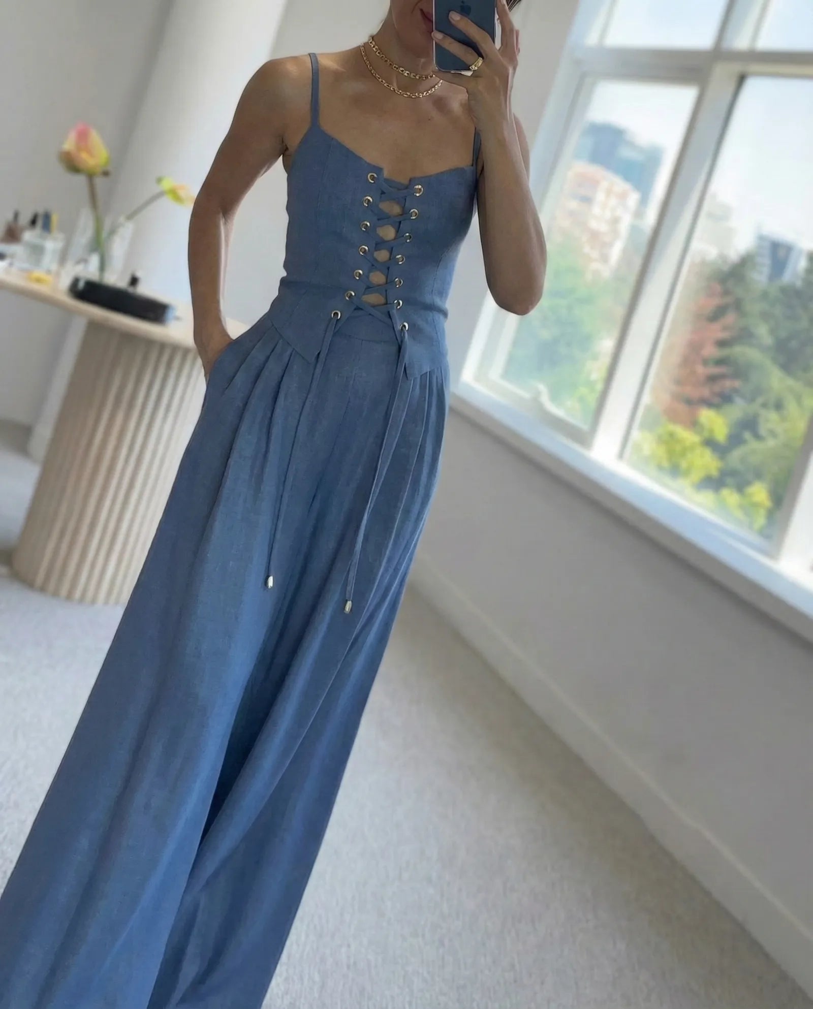 Conjunto Azelya - Top y pantalon - elegancia y comodidad