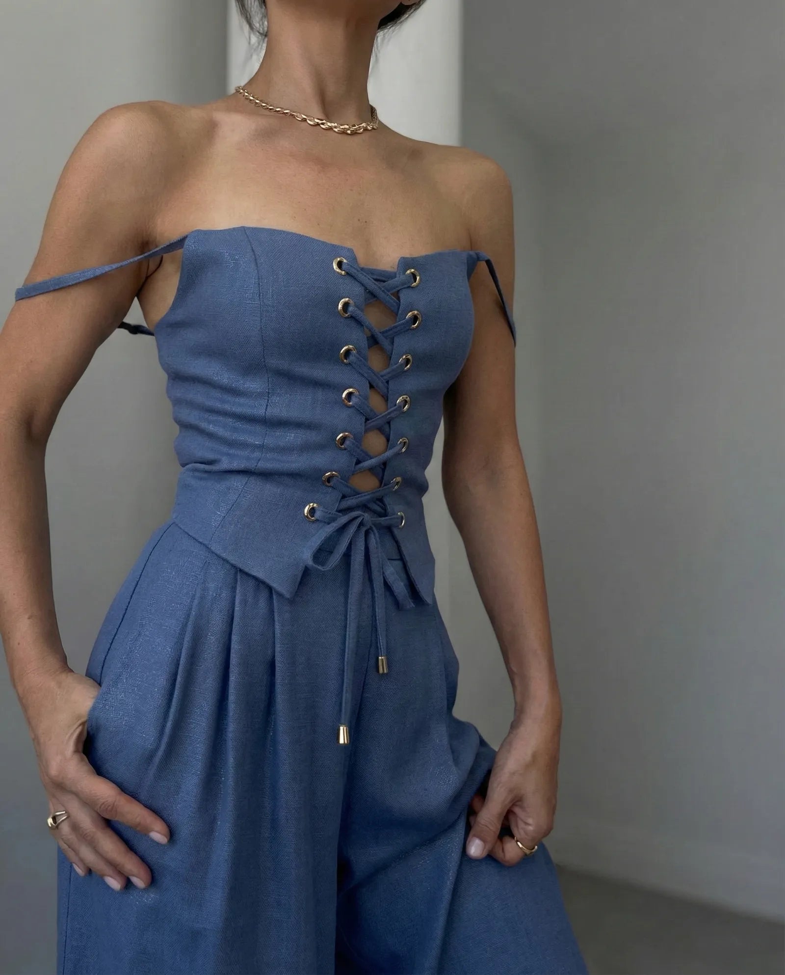 Conjunto Azelya - Top y pantalon - elegancia y comodidad