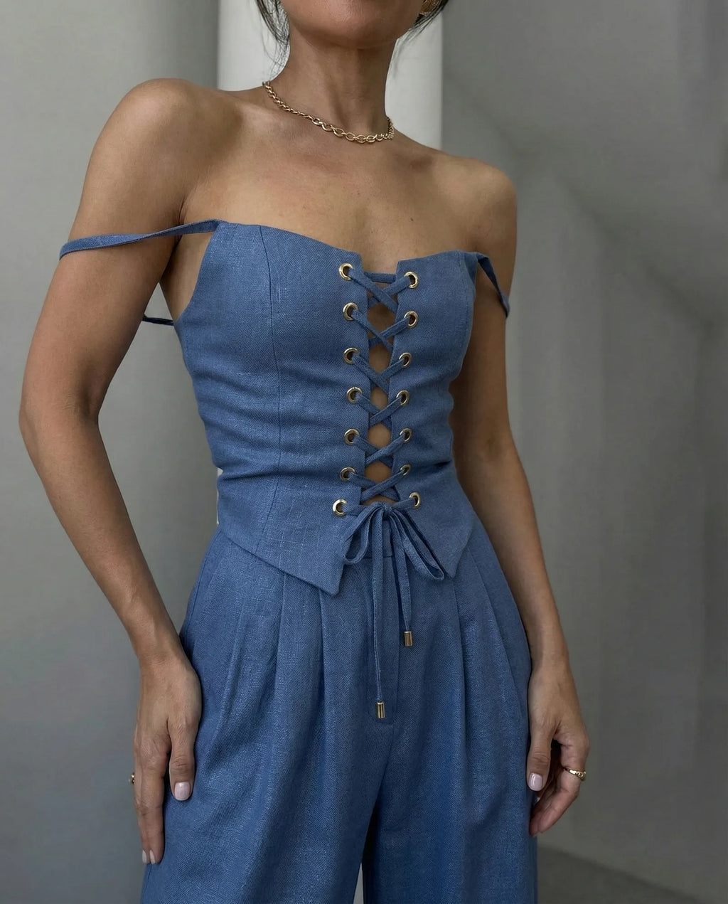 Conjunto Azelya - Top y pantalon - elegancia y comodidad