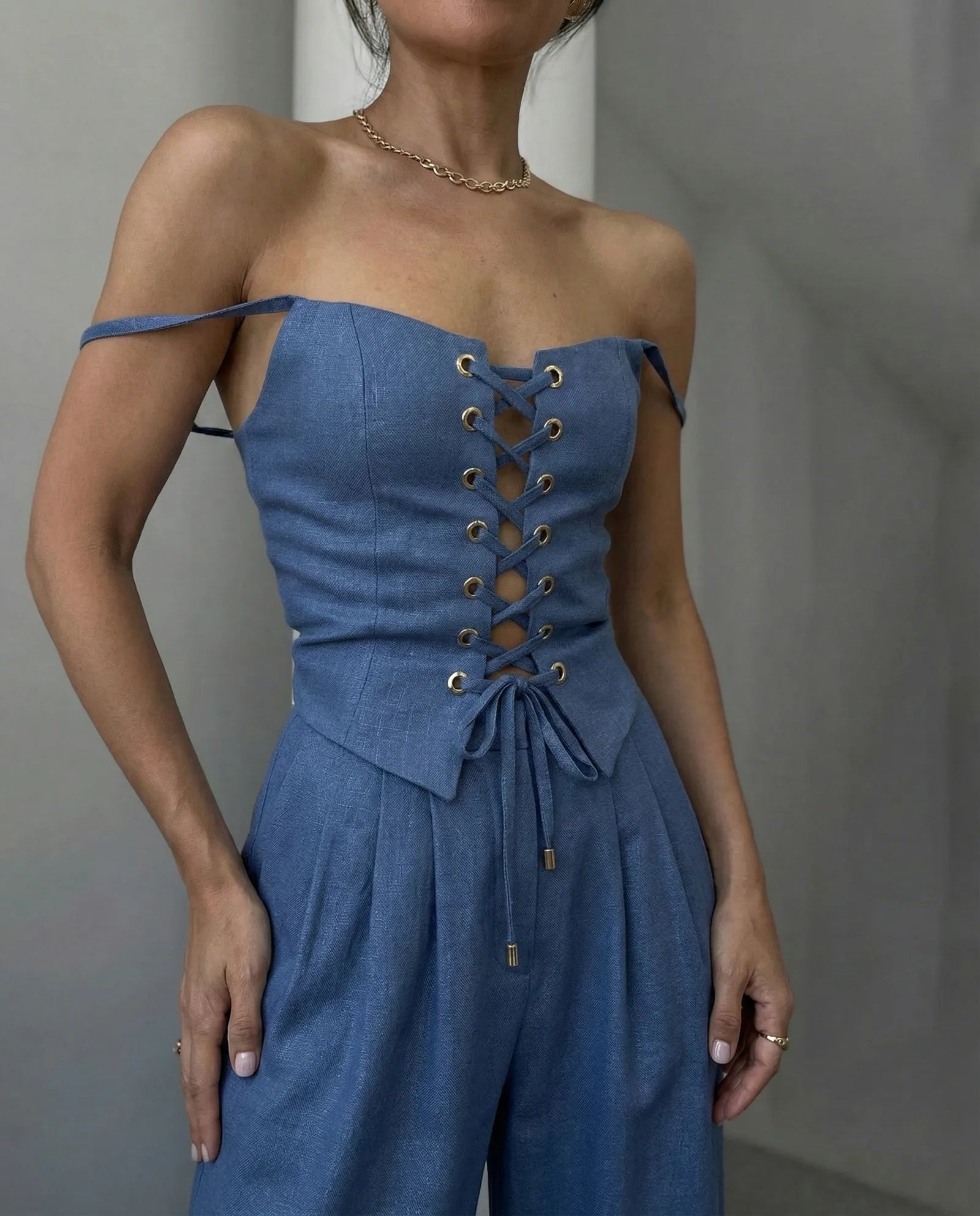 Conjunto Azelya - Top y pantalon - elegancia y comodidad