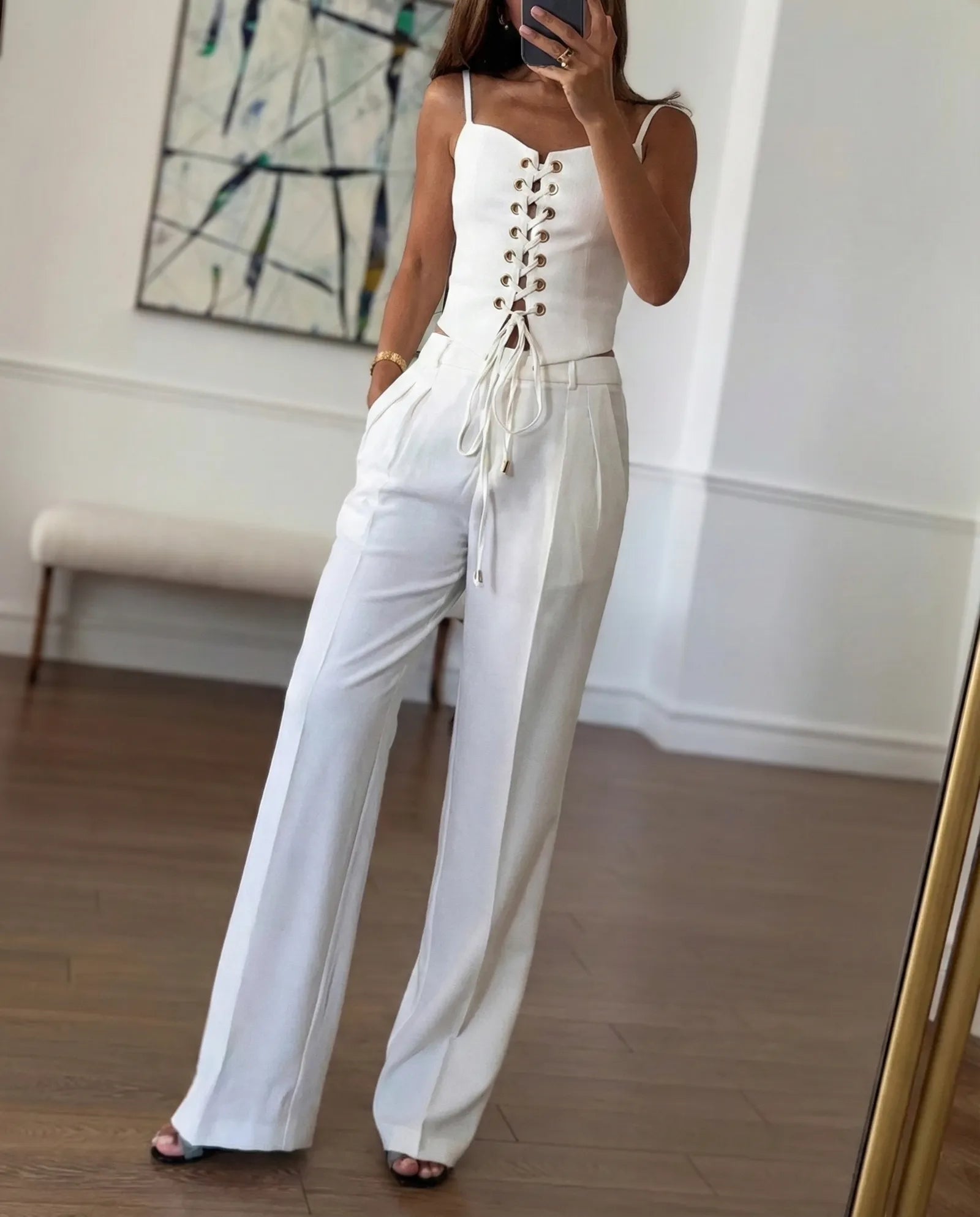 Conjunto Azelya - Top y pantalon - elegancia y comodidad