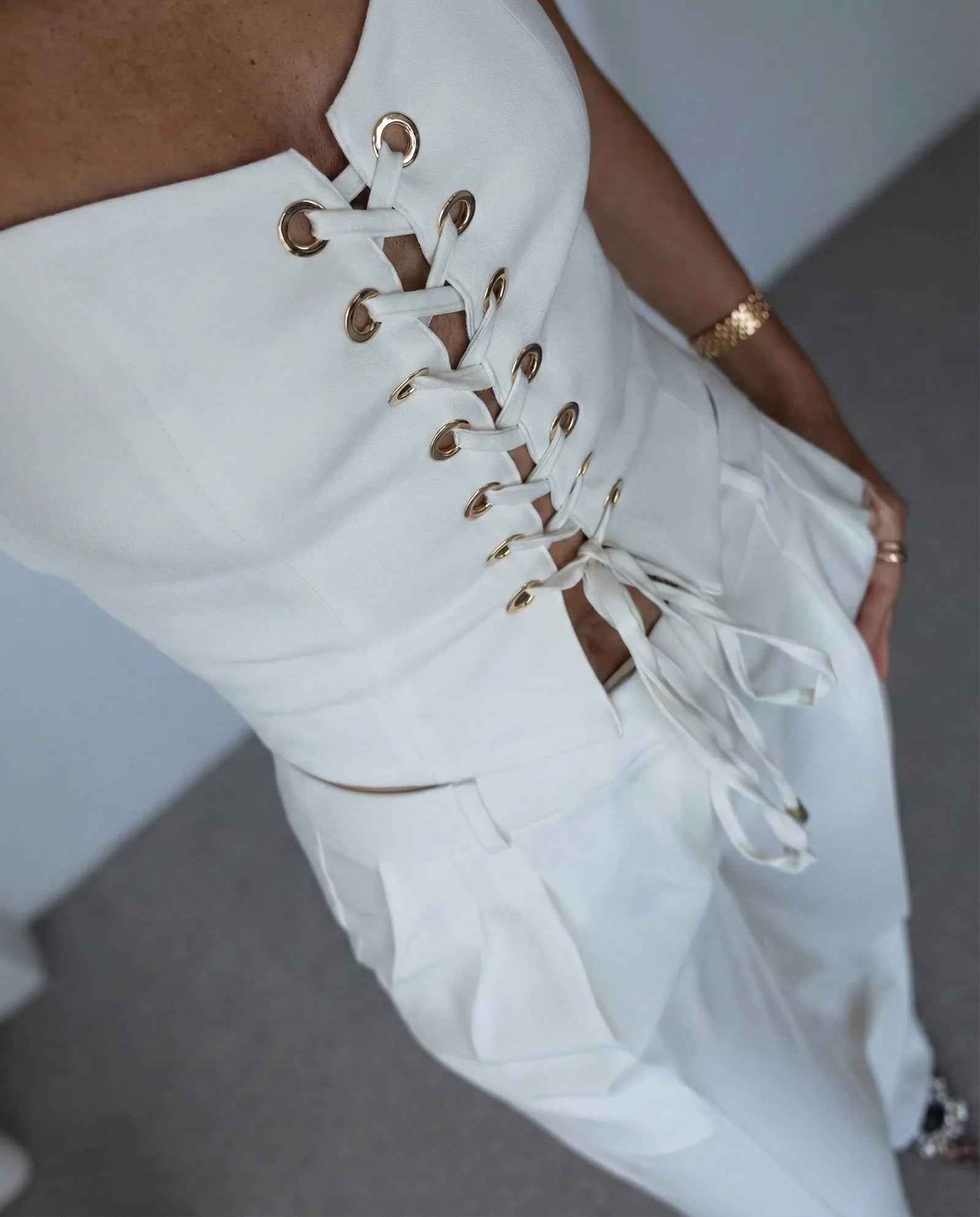 Conjunto Azelya - Top y pantalon - elegancia y comodidad