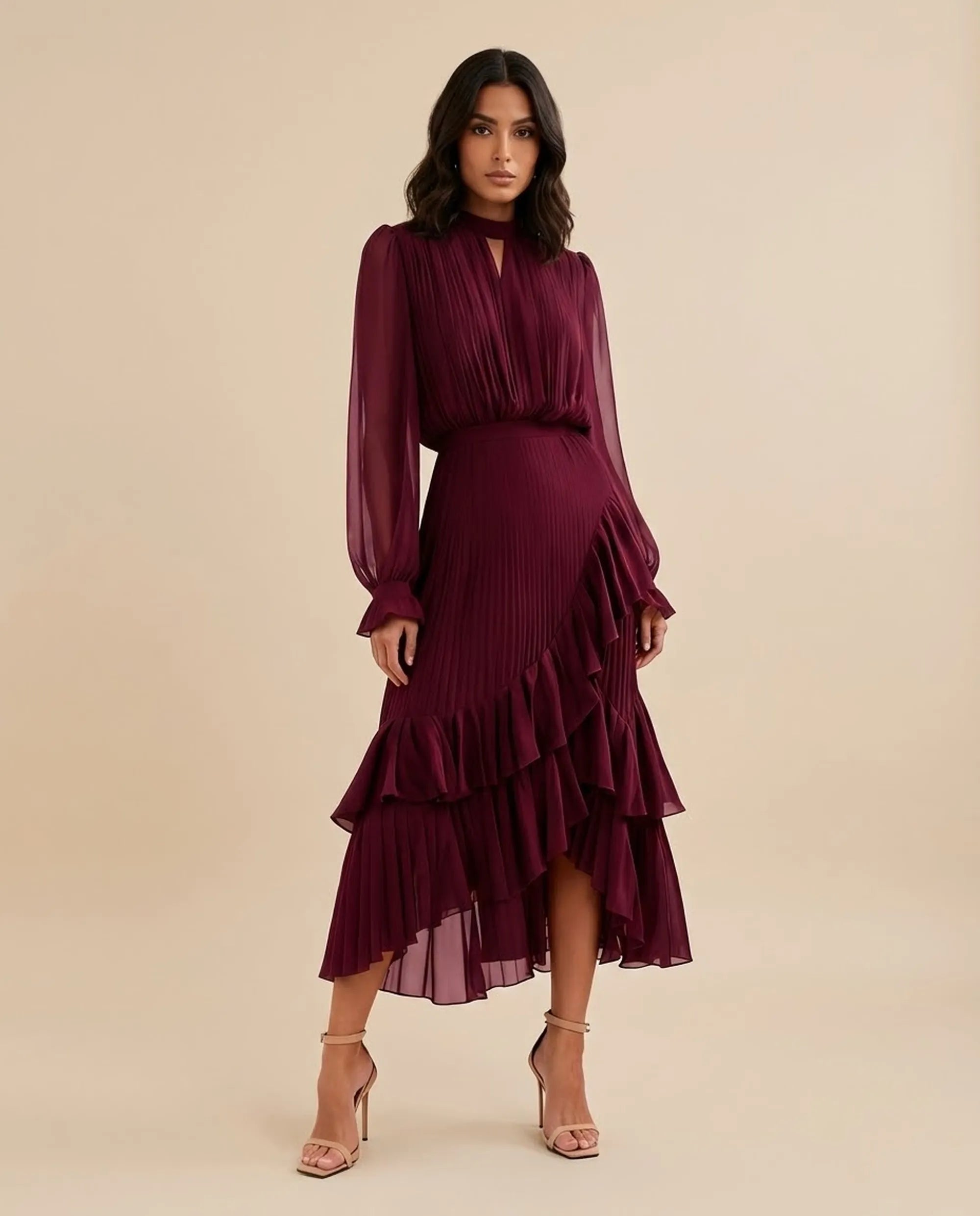 Vestido Midi "Verona" | Edición Plisada Luxury