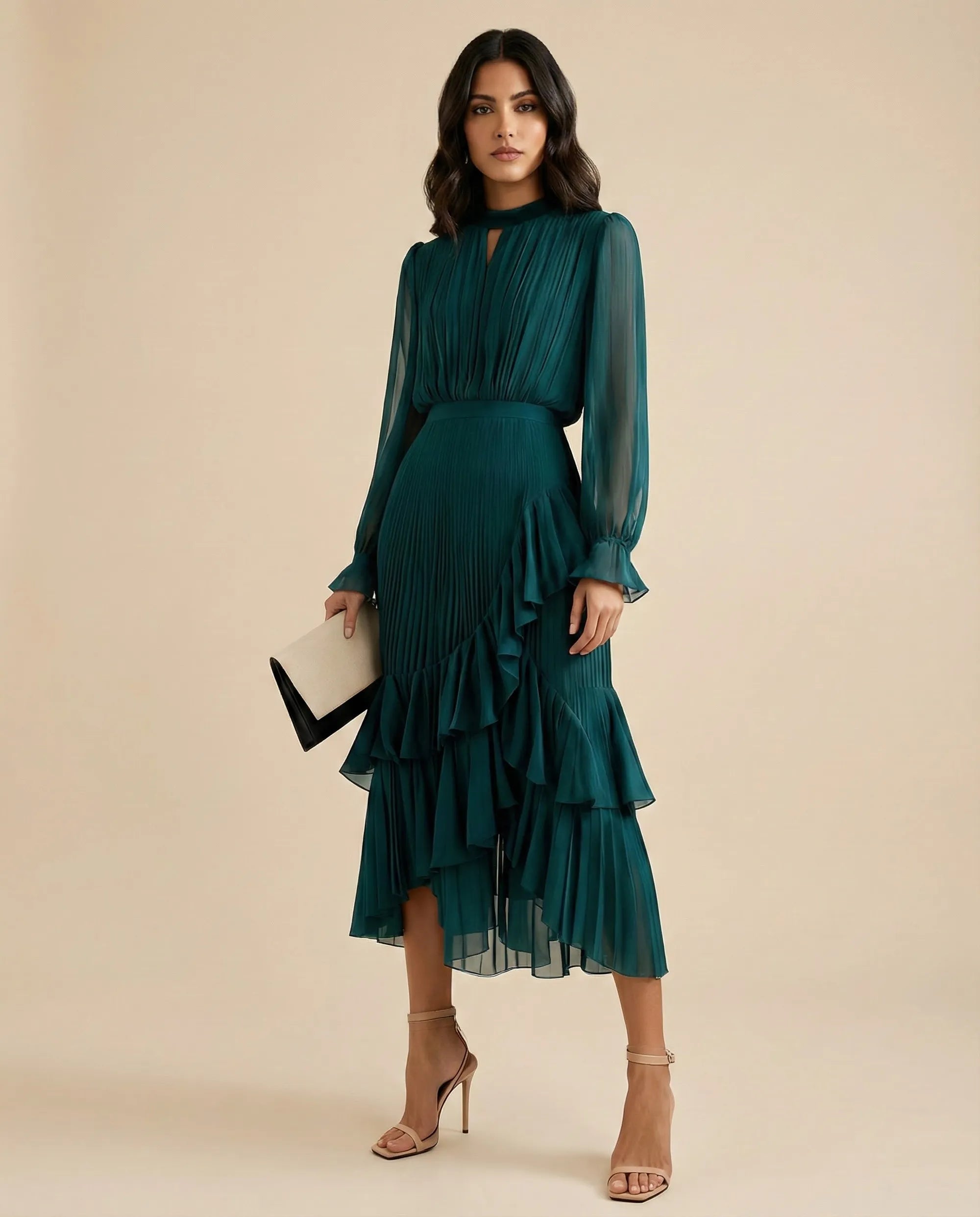 Vestido Midi "Verona" | Edición Plisada Luxury