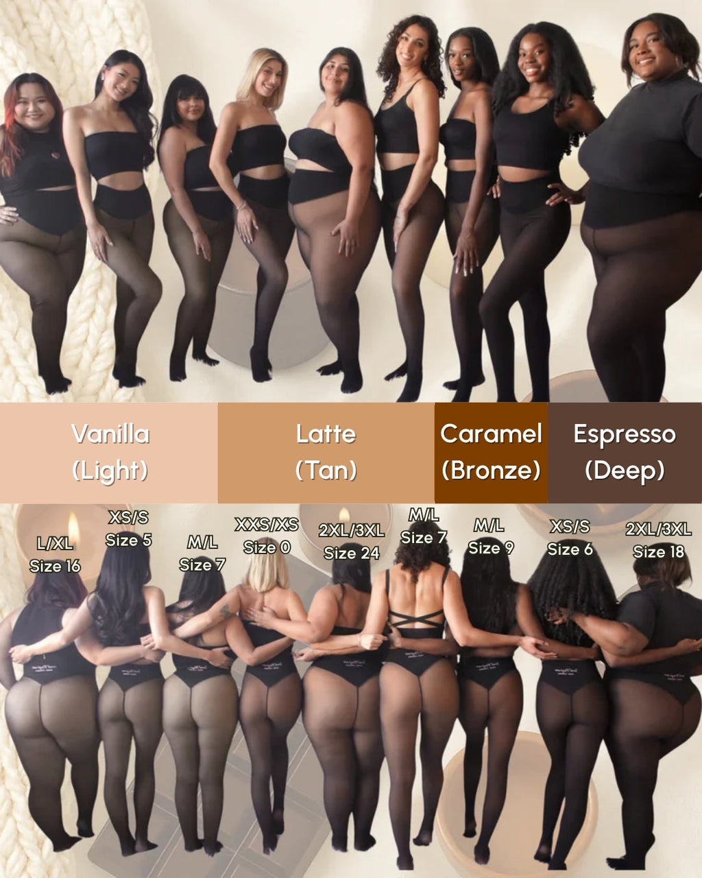 Anti-Cellulite & Smoothing Leggings with Tummy Control Waistband