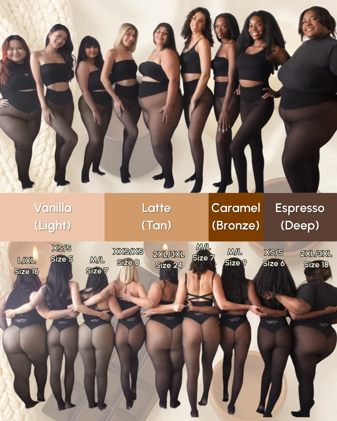 Anti-Cellulite & Smoothing Leggings with Tummy Control Waistband