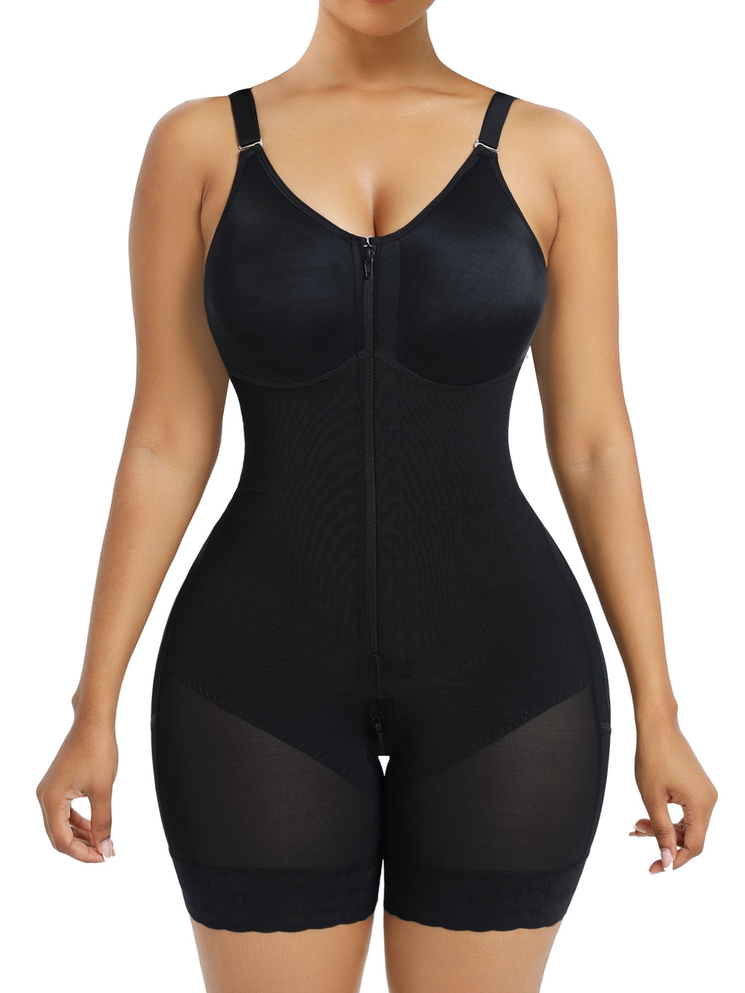 YIANNA -  Postpartum Shapewear for Women Tummy Control Butt Lifter Body Shaper with Zipper Crotch