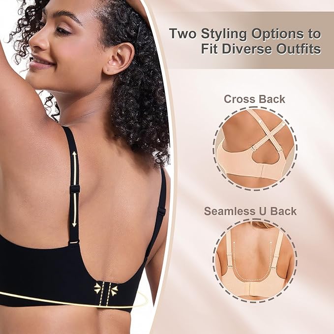 Deep V Push-Up Seamless Wireless Jelly Bra