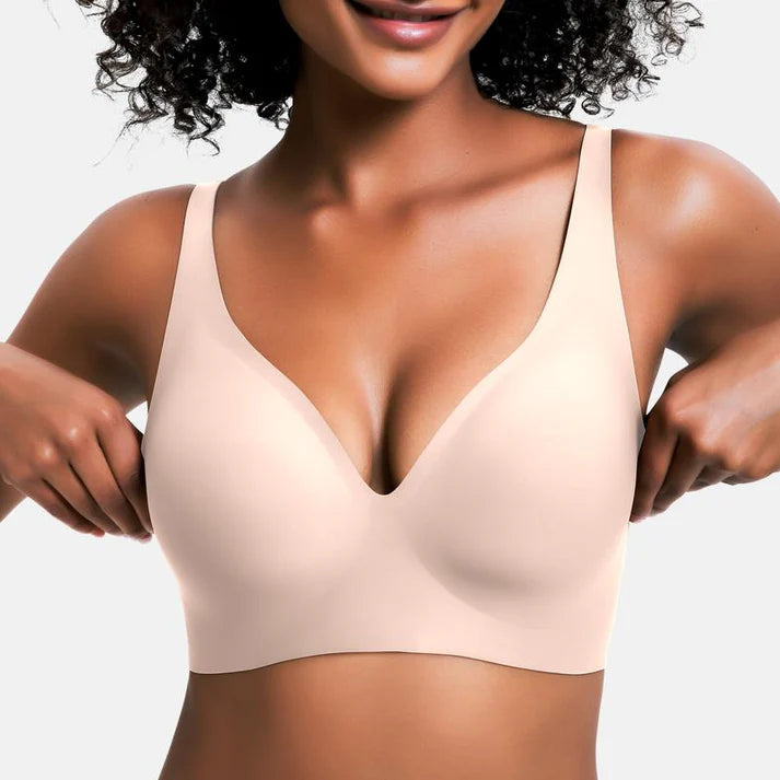 Deep V Push-Up Seamless Wireless Jelly Bra