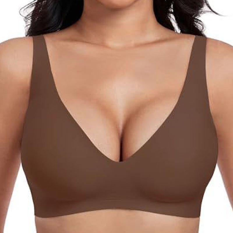 Deep V Push-Up Seamless Wireless Jelly Bra