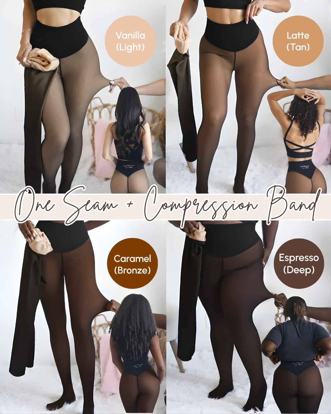 Anti-Cellulite & Smoothing Leggings with Tummy Control Waistband