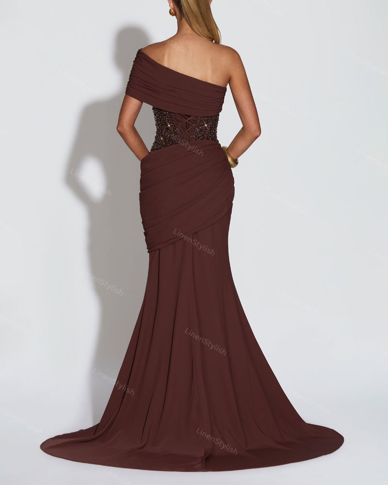 Sexy Off-the-shoulder Sequined Dress